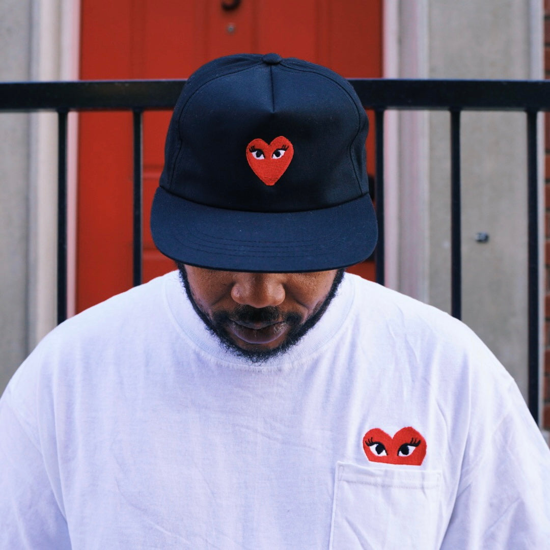 Embroidered Logo Cap Comme De Garcons Dad Hat CDG Strapback Hat