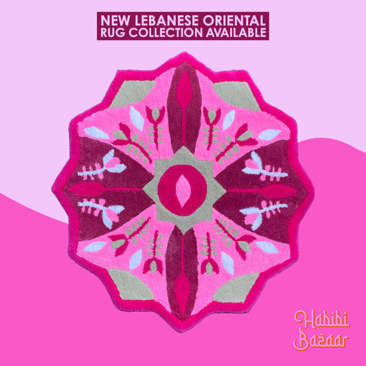 Pink Lebanese Oriental Rug