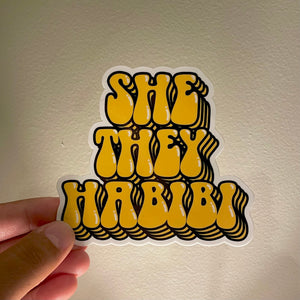 She/They/Habibi Sticker